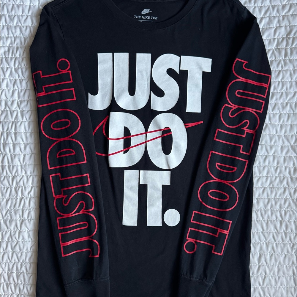 Nike Black Long Sleeve with Red and White Graphics